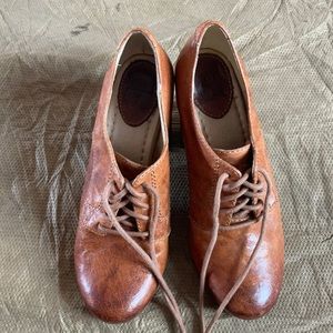 Frye booties size 6.5 cognac color used in good condition